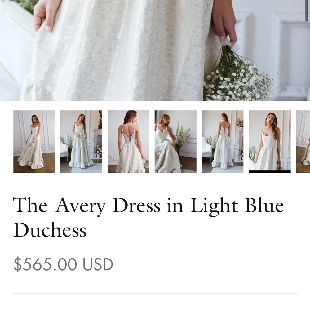 The Avery Dress in Light Blue Duchess - Picture 7 of 16